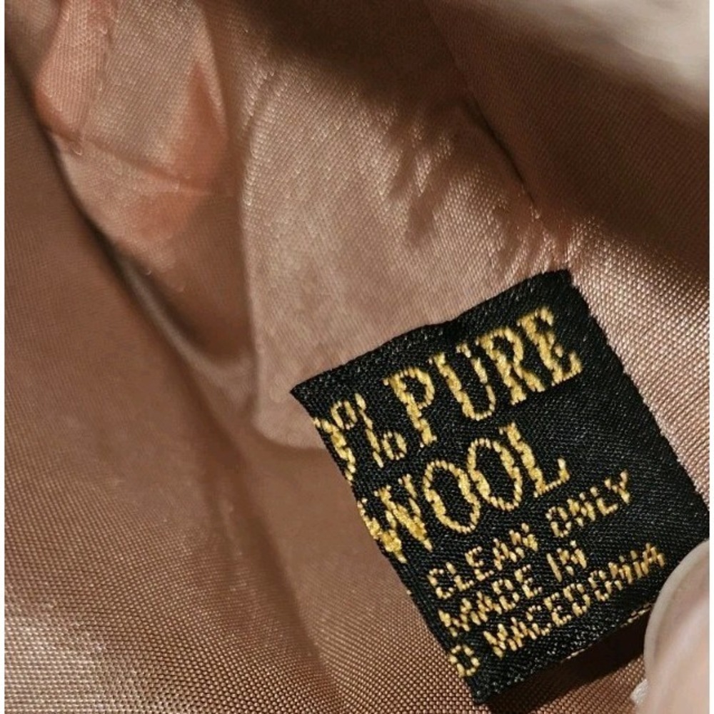 Giorgio Sant'Angelo‎ Womens 10 Wool Blazer Jacket Brown Herringbone Office Siren - Picture 5 of 6